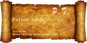 Pallos Taráz névjegykártya
